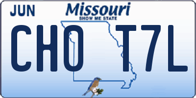 MO license plate CH0T7L