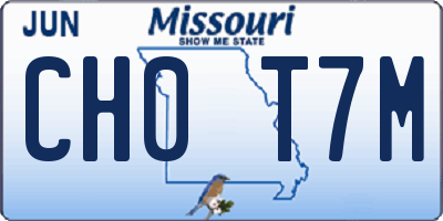 MO license plate CH0T7M