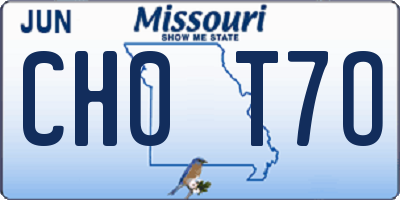 MO license plate CH0T7O