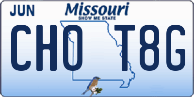 MO license plate CH0T8G