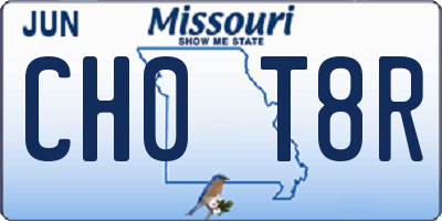 MO license plate CH0T8R