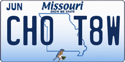 MO license plate CH0T8W
