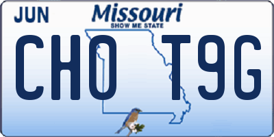 MO license plate CH0T9G