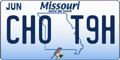 MO license plate CH0T9H