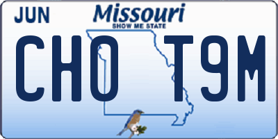 MO license plate CH0T9M