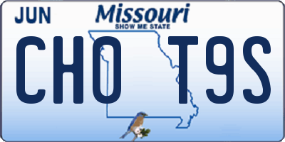 MO license plate CH0T9S