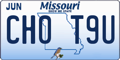 MO license plate CH0T9U