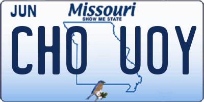 MO license plate CH0U0Y