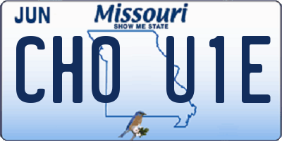 MO license plate CH0U1E