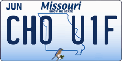 MO license plate CH0U1F
