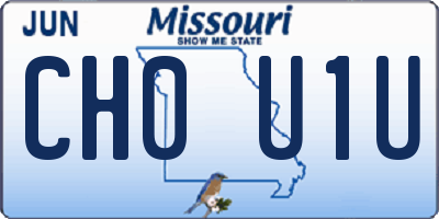 MO license plate CH0U1U