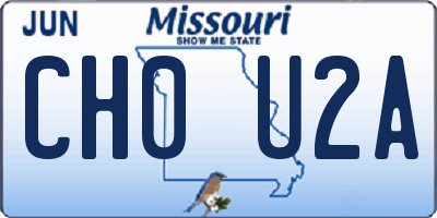 MO license plate CH0U2A