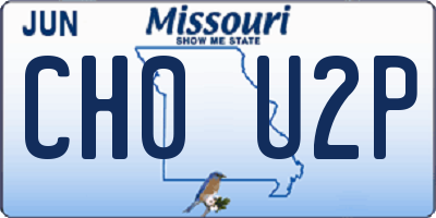 MO license plate CH0U2P