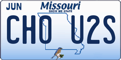 MO license plate CH0U2S