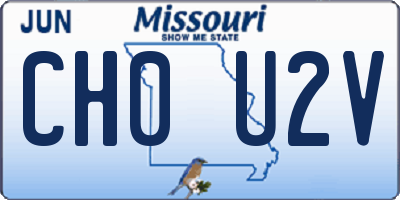MO license plate CH0U2V