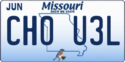 MO license plate CH0U3L