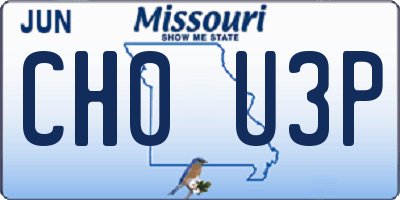 MO license plate CH0U3P