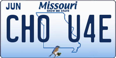 MO license plate CH0U4E