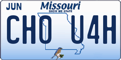 MO license plate CH0U4H