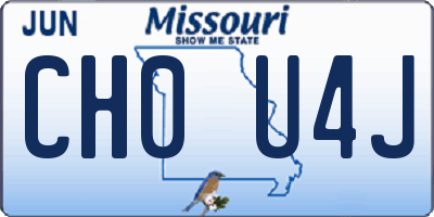 MO license plate CH0U4J