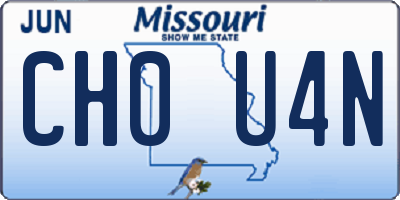 MO license plate CH0U4N