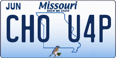 MO license plate CH0U4P