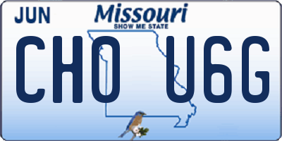 MO license plate CH0U6G