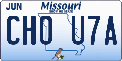 MO license plate CH0U7A