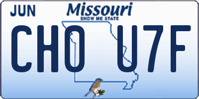 MO license plate CH0U7F