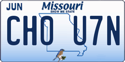 MO license plate CH0U7N