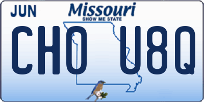 MO license plate CH0U8Q