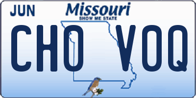 MO license plate CH0V0Q
