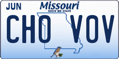MO license plate CH0V0V