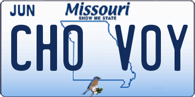 MO license plate CH0V0Y