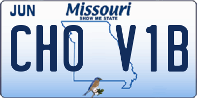 MO license plate CH0V1B