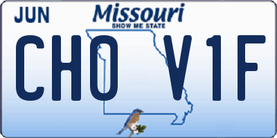 MO license plate CH0V1F