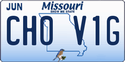 MO license plate CH0V1G