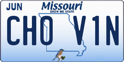 MO license plate CH0V1N