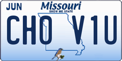 MO license plate CH0V1U