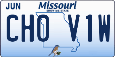 MO license plate CH0V1W