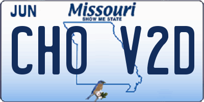 MO license plate CH0V2D