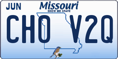 MO license plate CH0V2Q