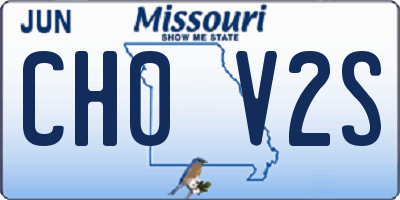 MO license plate CH0V2S