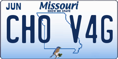 MO license plate CH0V4G