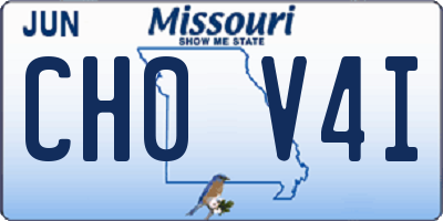 MO license plate CH0V4I