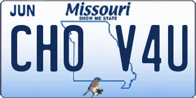 MO license plate CH0V4U