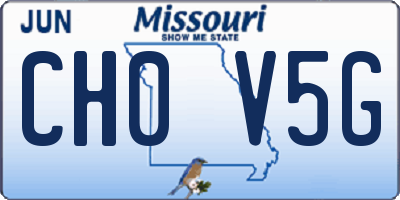 MO license plate CH0V5G