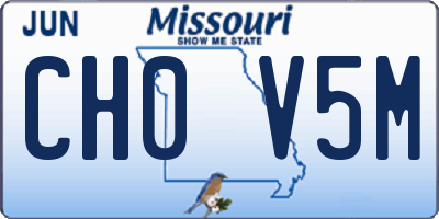 MO license plate CH0V5M