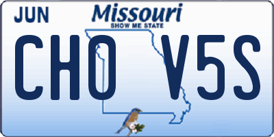 MO license plate CH0V5S