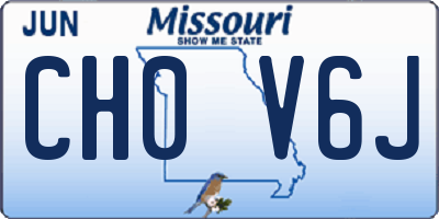 MO license plate CH0V6J